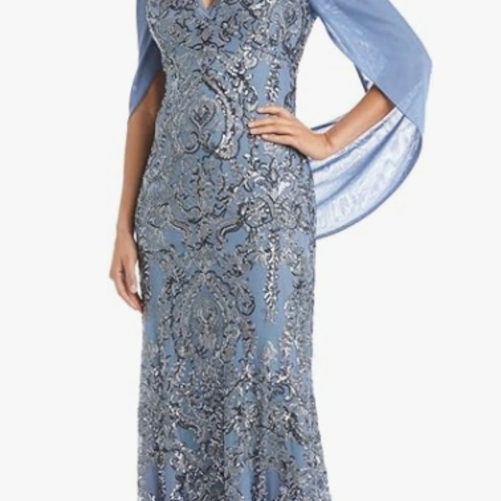 R & M Richards gown --slate blue -  size 12
